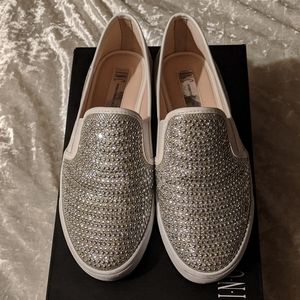 Slip on Bling Rhinestone Flat Sneakers